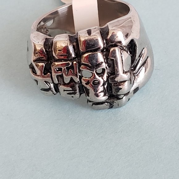 FTW Stainless steel Biker ring. For The Win Size 8 - Picture 2 of 8
